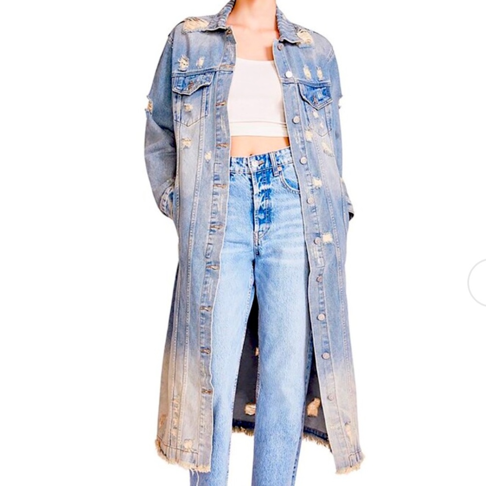 Steve Madden “Long Denim Shacket”